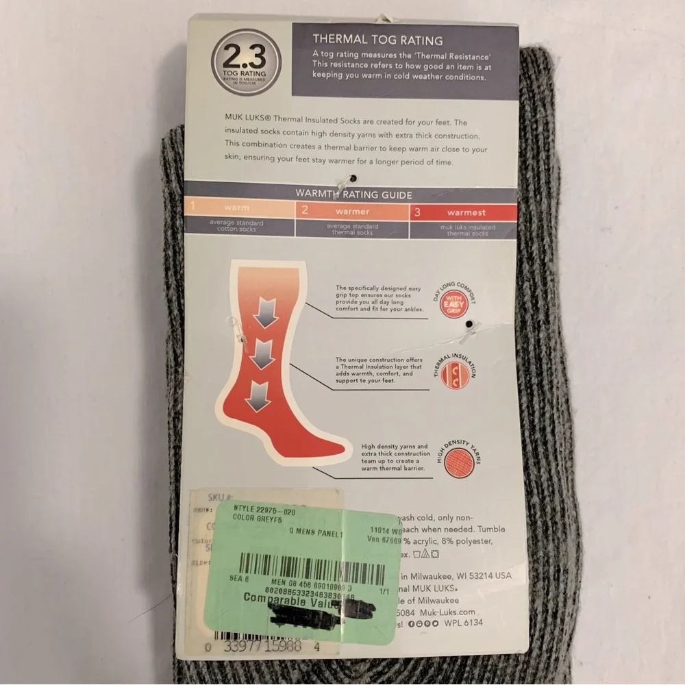 Muk Luks Heat Retainers Thermal Insulated Socks